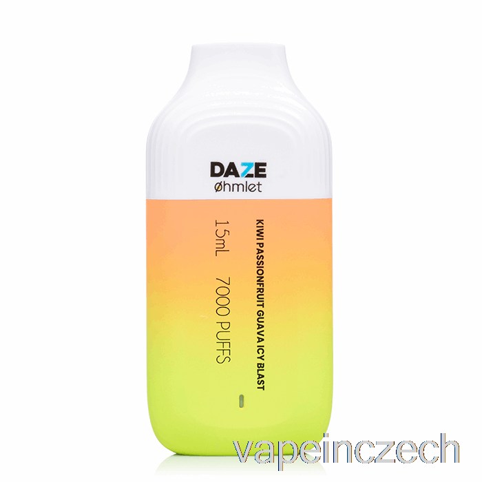 7 Daze Ohmlet 7000 0% Nula Nikotinu Jednorázové Kiwi Passionfruit Guava Ledový Blast Vape Bez Nikotinu
